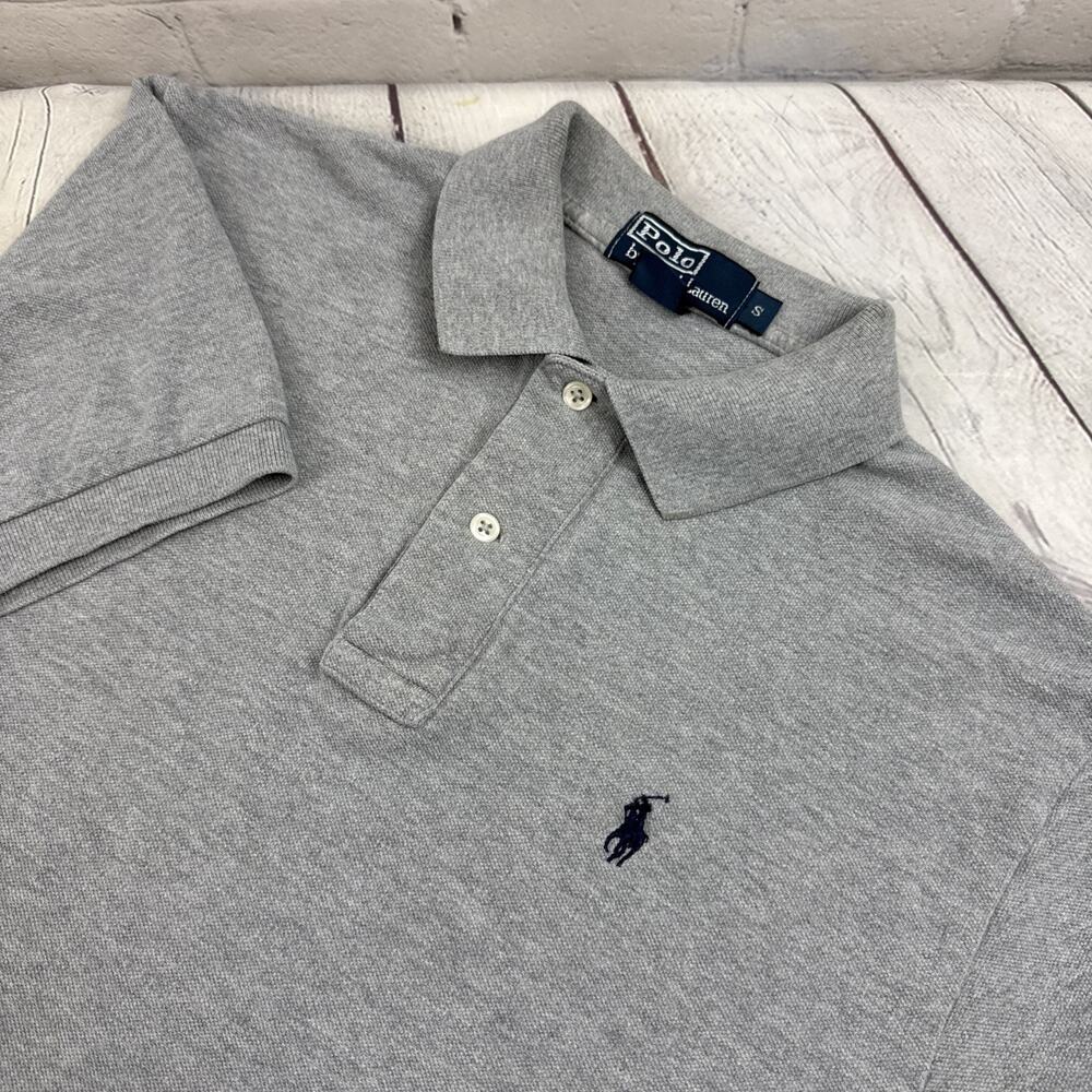 Polo Ralph Lauren Shirt Mens Small Gray Short Sleeve Cotton Collared